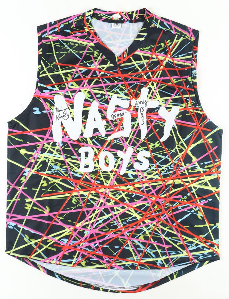 Brian Knobbs & Jerry Sags Signed Jersey Inscribed "Nasty Boys" (JSA) at PristineAuction.com Brian Knobbs & Jerry Sags Signed Jersey Inscribed "Nasty Boys" (JSA) at PristineAuction.com