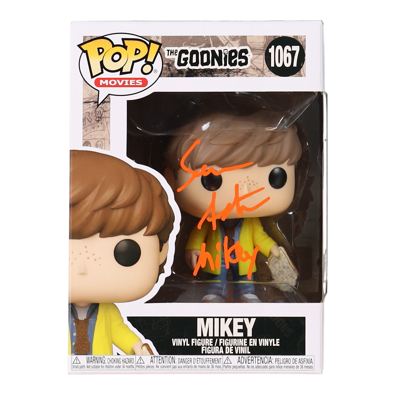Sean Astin Signed "The Goonies" #1067 Mikey Funko Pop! Vinyl Figure Inscribed "Mikey" (Celebrity Marketing) at PristineAuction.com Sean Astin Signed "The Goonies" #1067 Mikey Funko Pop! Vinyl Figure Inscribed "Mikey" (Celebrity Marketing) at PristineAuction.com