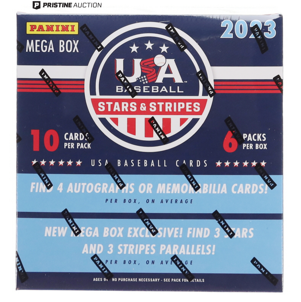 2023 Panini Stars & Stripes USA Baseball Mega Box with (6) Packs