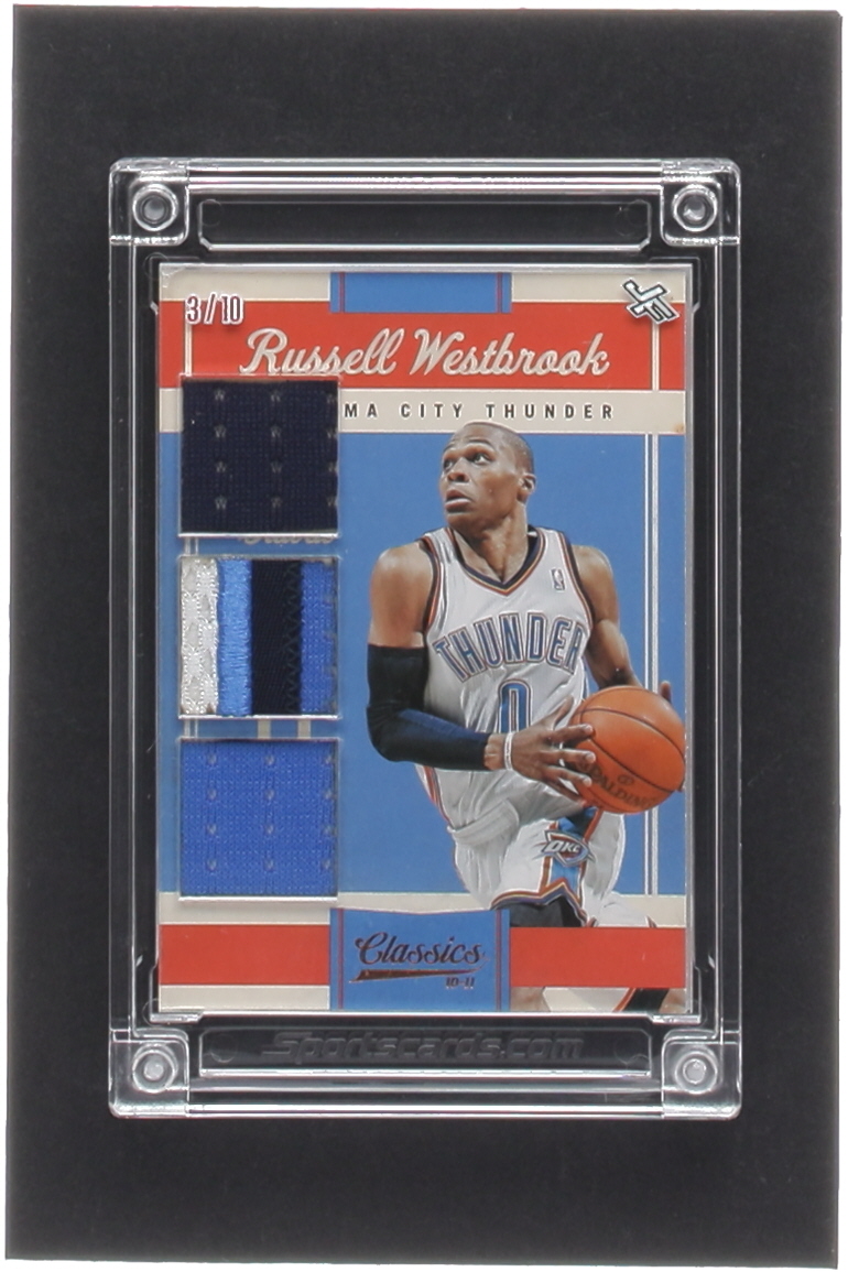 Russell Westbrook 2022-23 Jersey Fusion Basketball Edition Game Used Triple Swatch #RW1115 #3/10 at PristineAuction.com Russell Westbrook 2022-23 Jersey Fusion Basketball Edition Game Used Triple Swatch #RW1115 #3/10 at PristineAuction.com