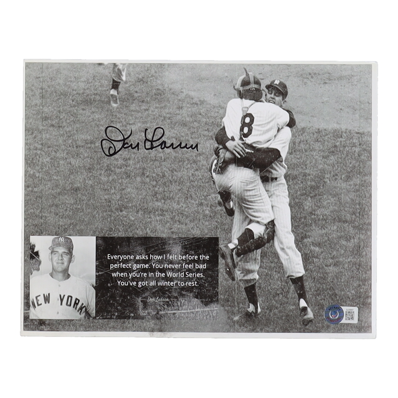 Don Larsen Signed Yankees 8x10 Photo (Beckett) at PristineAuction.com Don Larsen Signed Yankees 8x10 Photo (Beckett) at PristineAuction.com