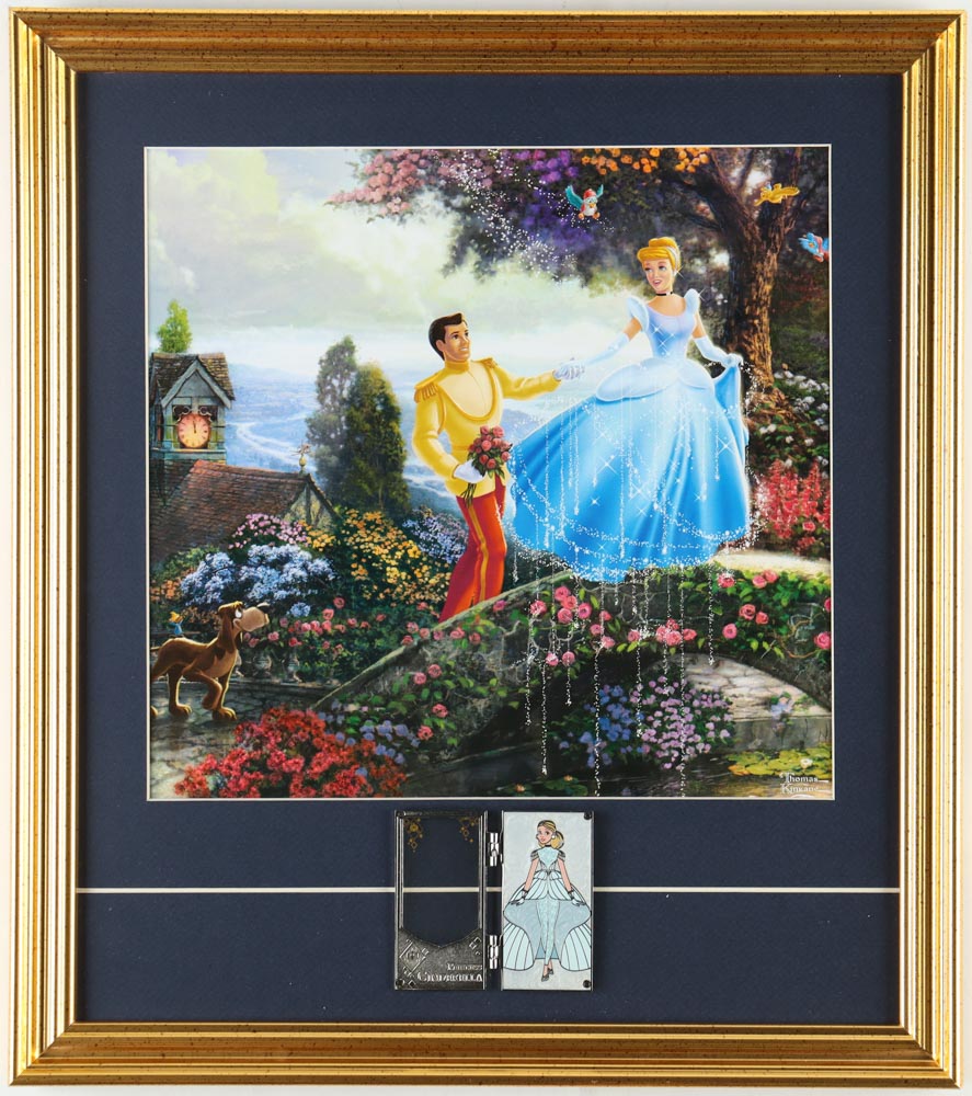 Thomas Kinkade "Cinderella" Custom Framed Print Display with Cinderella Pin at PristineAuction.com Thomas Kinkade "Cinderella" Custom Framed Print Display with Cinderella Pin at PristineAuction.com