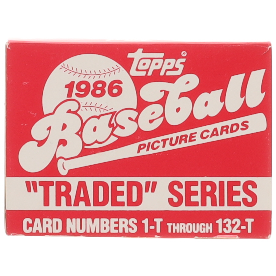 1986 Topps Traded Series Baseball Card Box (132) Cards with Barry Bonds, Bo Jackson & Jose Canseco at PristineAuction.com 1986 Topps Traded Series Baseball Card Box (132) Cards with Barry Bonds, Bo Jackson & Jose Canseco at PristineAuction.com