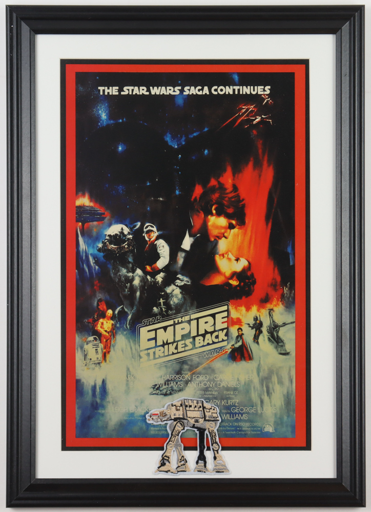 1980 "Star Wars: The Empire Strikes Back" Custom Framed Print with AT ...