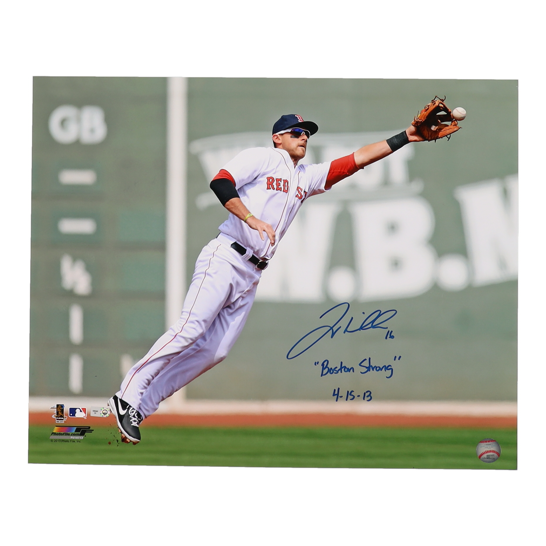 Will Middlebrooks Signed Red Sox 16x20 Photo Inscribed "Boston Strong" & "4-15-13" (MLB) at PristineAuction.com Will Middlebrooks Signed Red Sox 16x20 Photo Inscribed "Boston Strong" & "4-15-13" (MLB) at PristineAuction.com