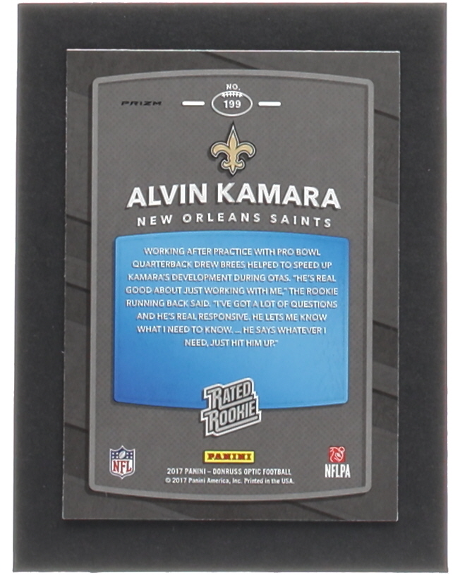 Alvin Kamara 2017 Donruss Optic Red and Yellow #199 RR RC at PristineAuction.com Alvin Kamara 2017 Donruss Optic Red and Yellow #199 RR RC at PristineAuction.com