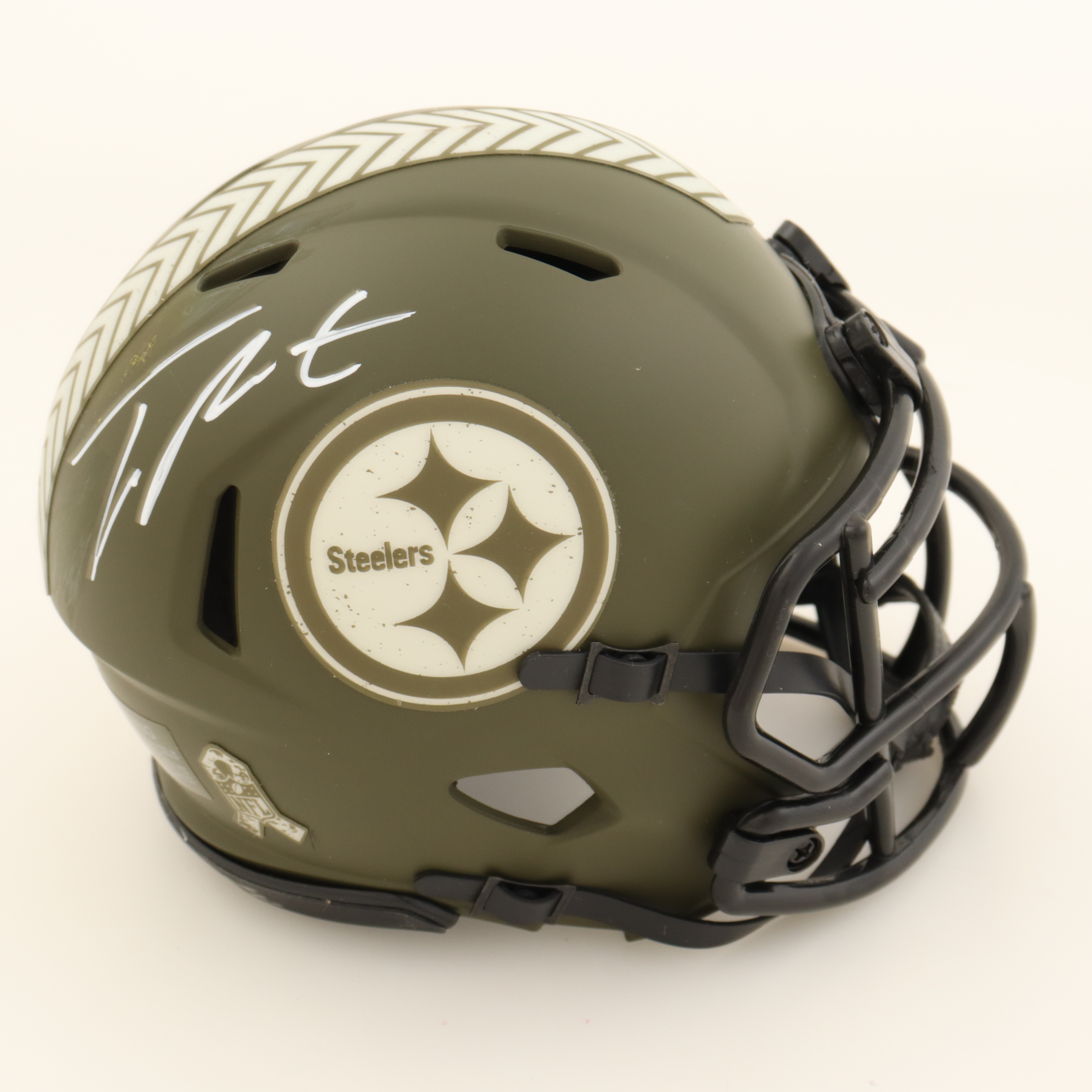 Joey Porter Jr.Signed Steelers Salute To Service Alternate Speed Mini Helmet (JSA) at PristineAuction.com Joey Porter Jr.Signed Steelers Salute To Service Alternate Speed Mini Helmet (JSA) at PristineAuction.com