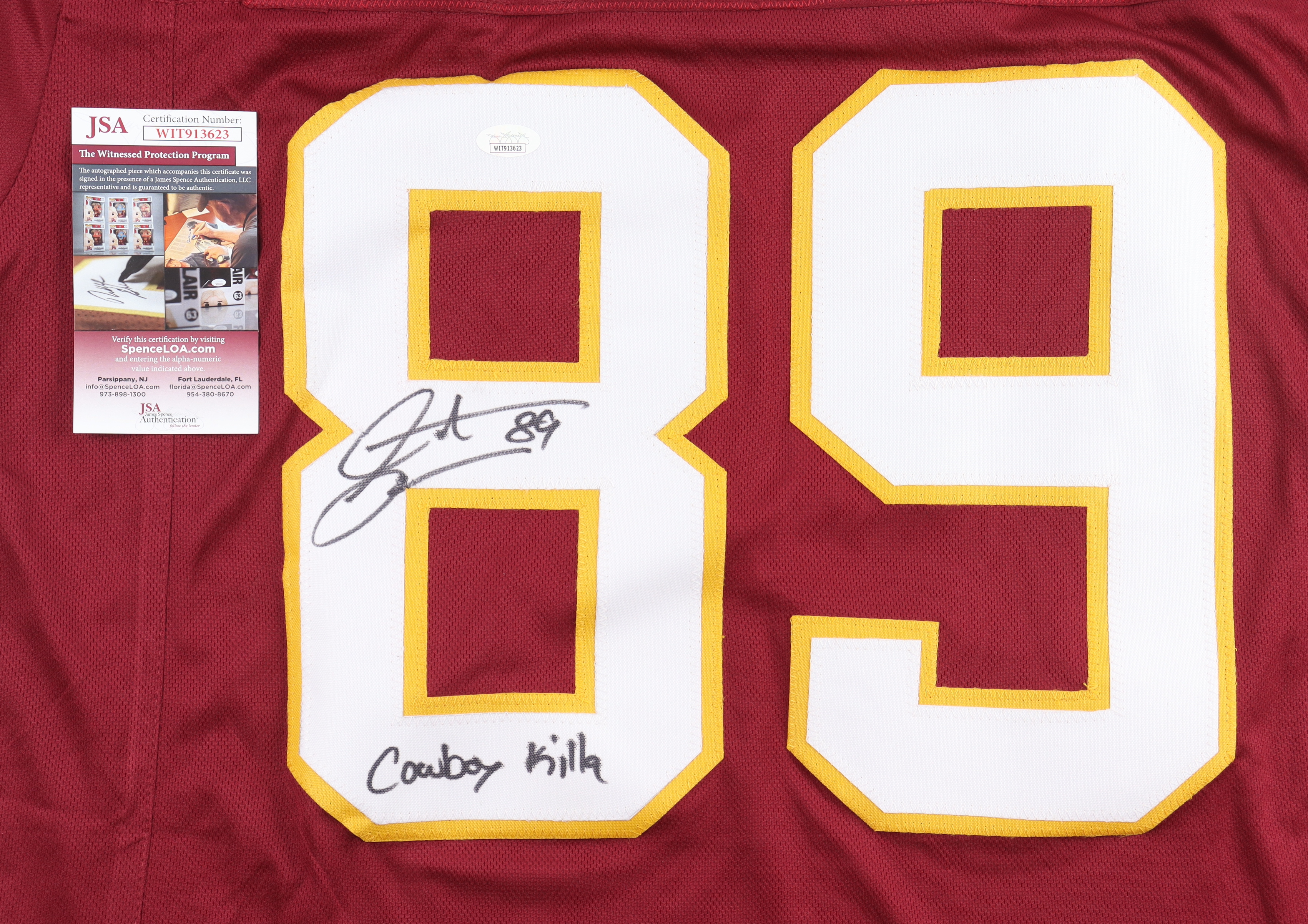 Santana Moss Signed Jersey Inscribed "Cowboy Killa" (JSA) at PristineAuction.com Santana Moss Signed Jersey Inscribed "Cowboy Killa" (JSA) at PristineAuction.com