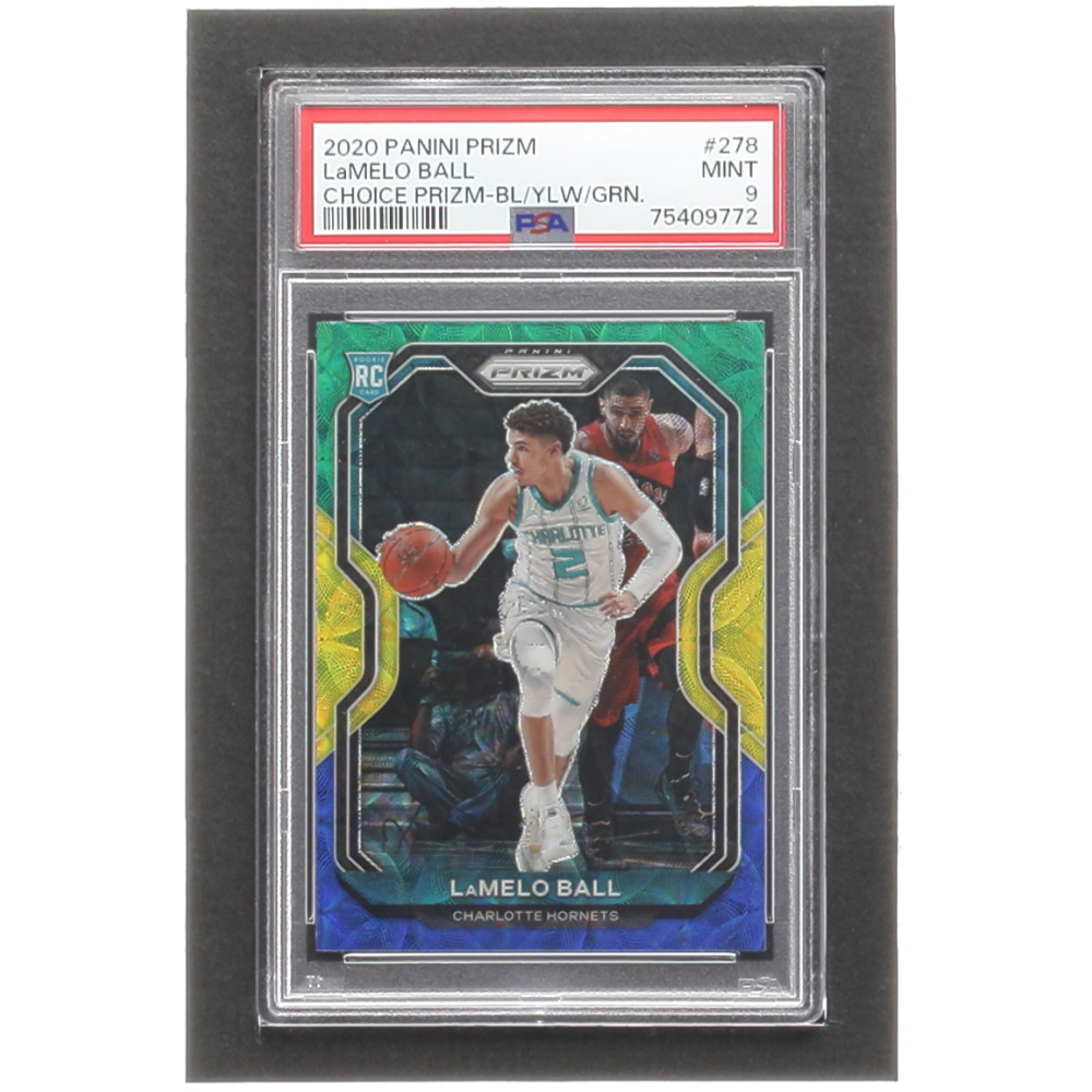 LaMelo Ball 2020-21 Panini Prizm Prizms Choice Blue Yellow and