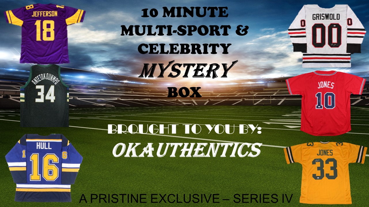 OKAUTHENTICS 10 Minute Auction Multi-Sport & Celebrity Jersey Mystery Box Series IV at PristineAuction.com OKAUTHENTICS 10 Minute Auction Multi-Sport & Celebrity Jersey Mystery Box Series IV at PristineAuction.com