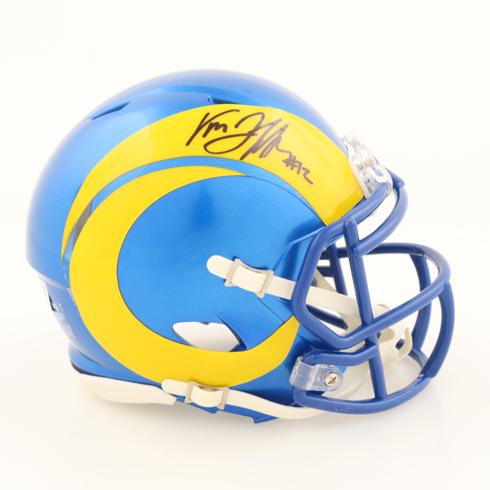 Van Jefferson Signed Rams Super Bowl LVI Logo Speed Mini Helmet (Beckett) Pristine Auction