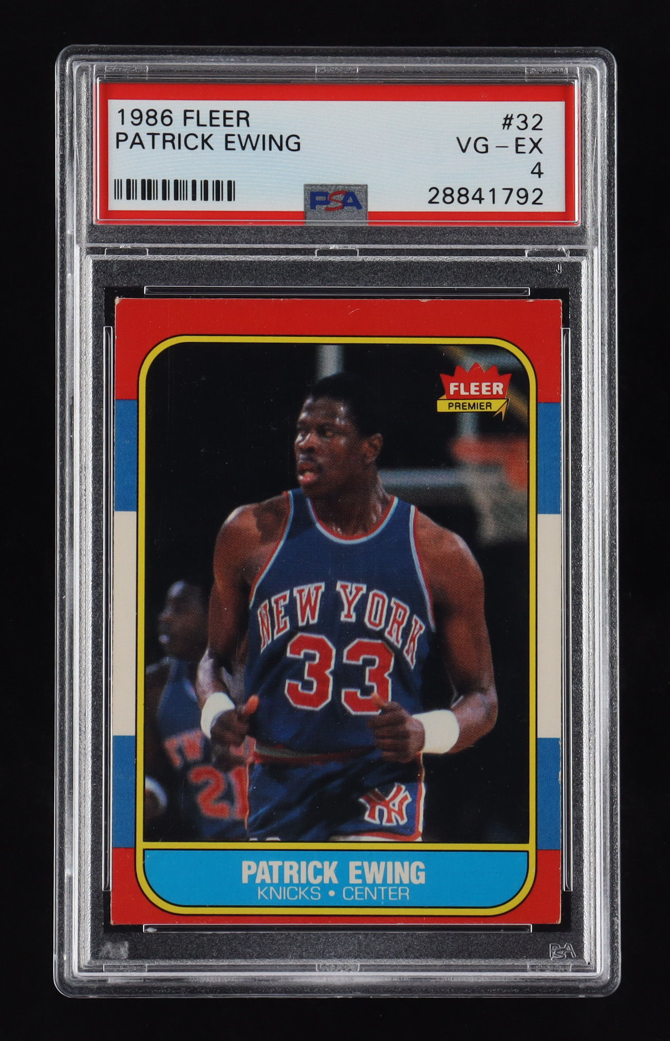 Patrick Ewing 1986-87 Fleer #32 (PSA 4) at PristineAuction.com Patrick Ewing 1986-87 Fleer #32 (PSA 4) at PristineAuction.com