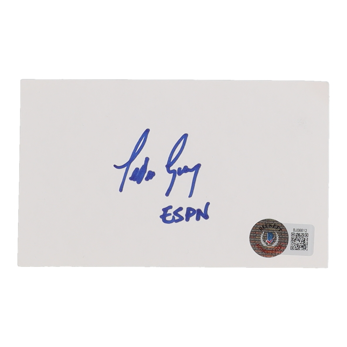 Pedro Gomez Signed Index Card Inscribed "ESPN" (Beckett) at PristineAuction.com Pedro Gomez Signed Index Card Inscribed "ESPN" (Beckett) at PristineAuction.com