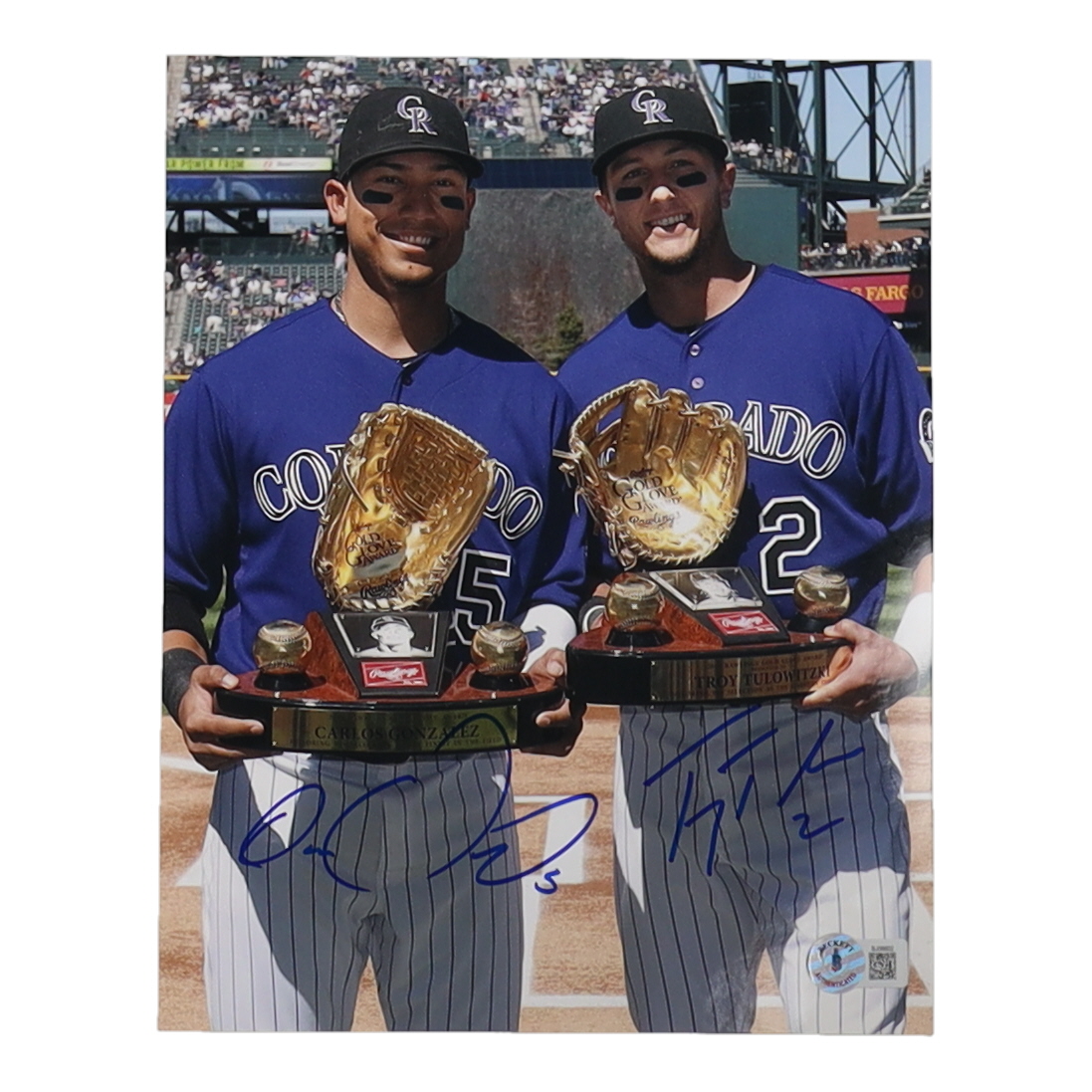 Carlos Gonzalez & Troy Tulowitzki Signed Rockies 8x10 Photo (Beckett) at PristineAuction.com Carlos Gonzalez & Troy Tulowitzki Signed Rockies 8x10 Photo (Beckett) at PristineAuction.com