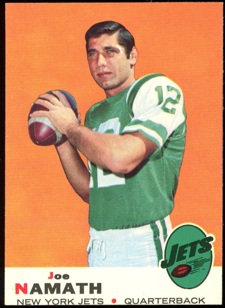 Joe Namath 1969 Topps #100 at PristineAuction.com Joe Namath 1969 Topps #100 at PristineAuction.com