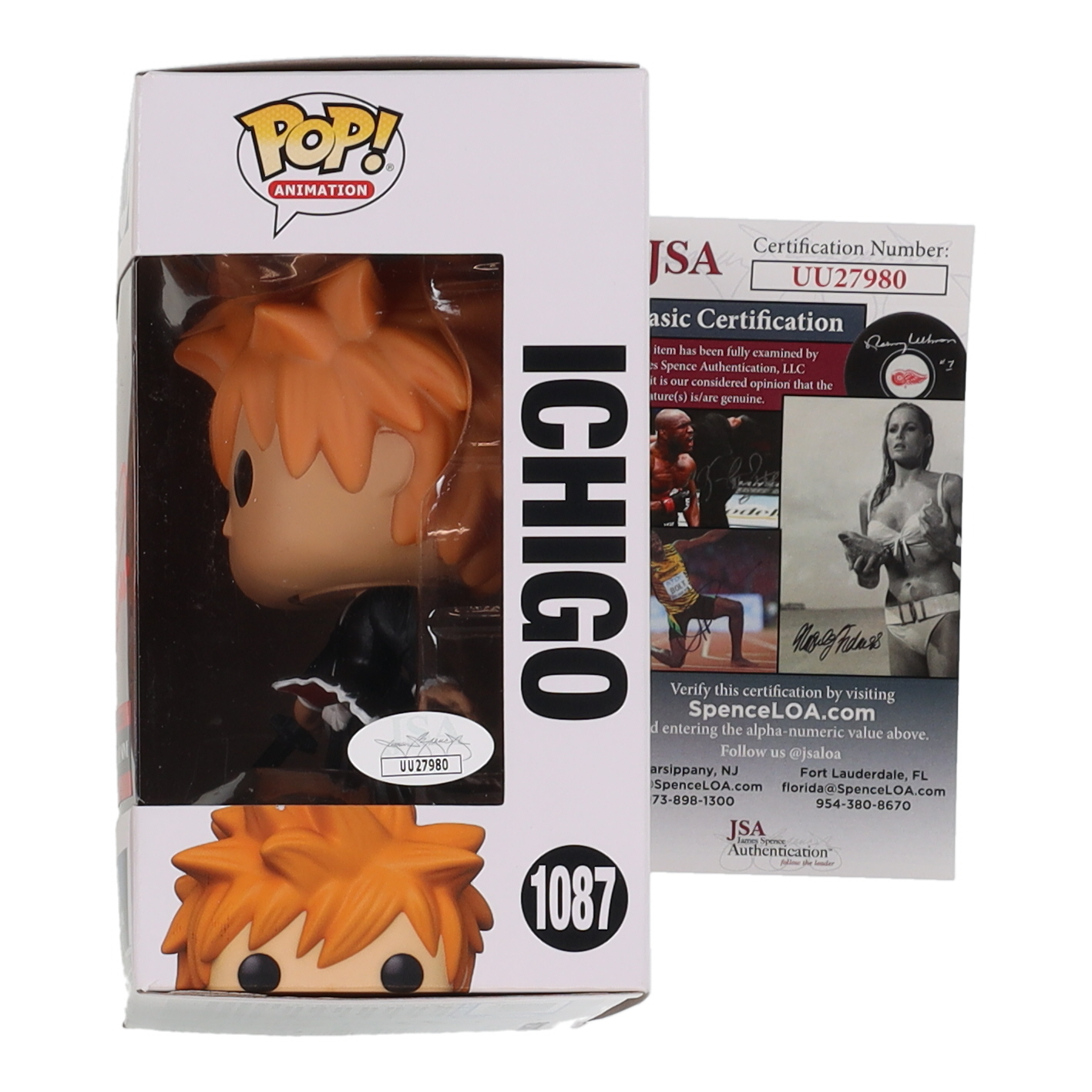 Johnny Yong Bosch Signed "Bleach" Ichigo #1087 Funko Pop! Vinyl Figure Inscribed "Ichigo" (JSA) at PristineAuction.com Johnny Yong Bosch Signed "Bleach" Ichigo #1087 Funko Pop! Vinyl Figure Inscribed "Ichigo" (JSA) at PristineAuction.com