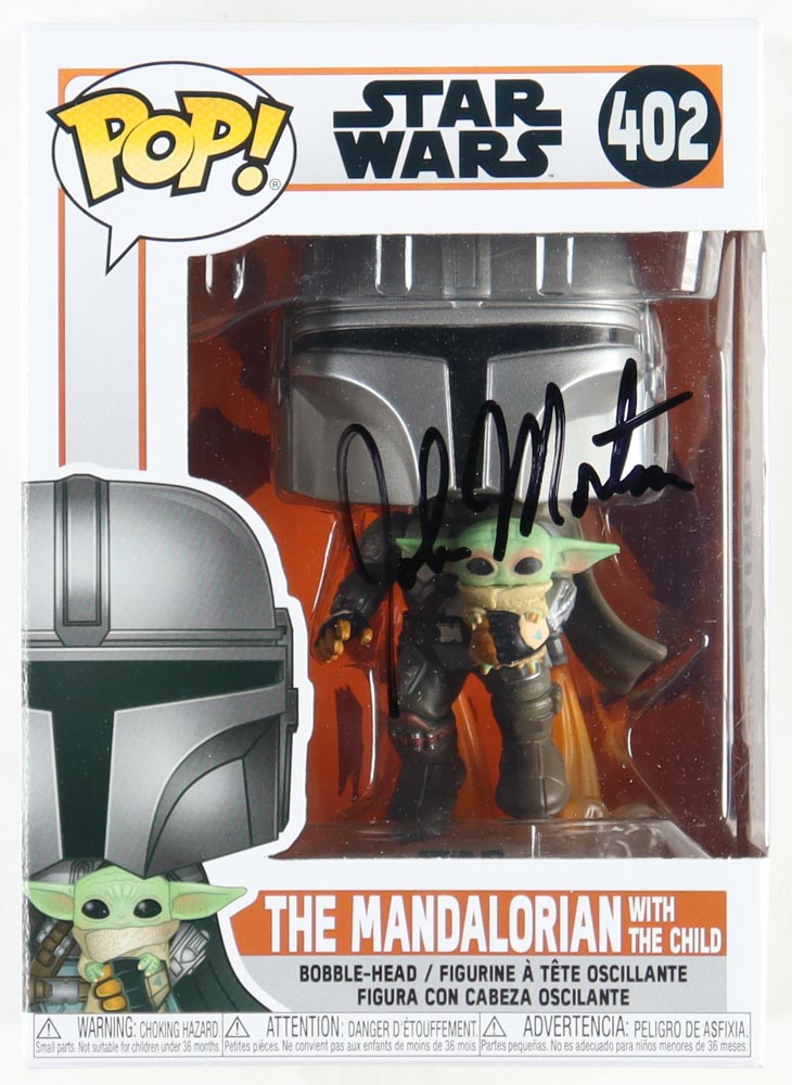 John Morton Signed "Star Wars" #402 The Mandalorian with The Child Funko Pop! Bobble-Head Vinyl Figure (PA) at PristineAuction.com John Morton Signed "Star Wars" #402 The Mandalorian with The Child Funko Pop! Bobble-Head Vinyl Figure (PA) at PristineAuction.com