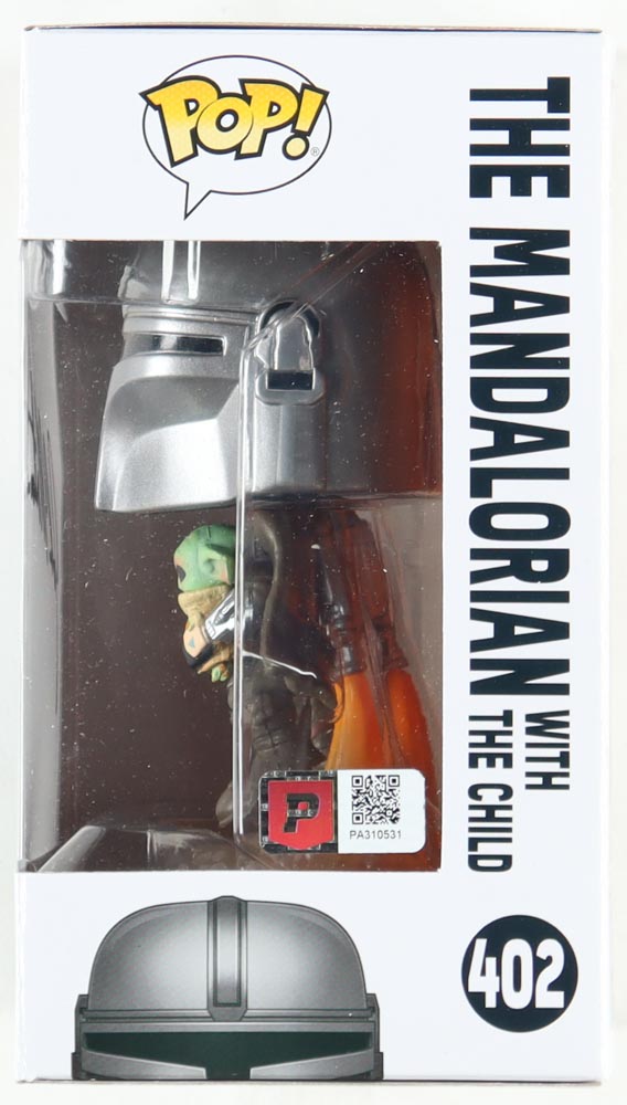 John Morton Signed "Star Wars" #402 The Mandalorian with The Child Funko Pop! Bobble-Head Vinyl Figure (PA) at PristineAuction.com John Morton Signed "Star Wars" #402 The Mandalorian with The Child Funko Pop! Bobble-Head Vinyl Figure (PA) at PristineAuction.com