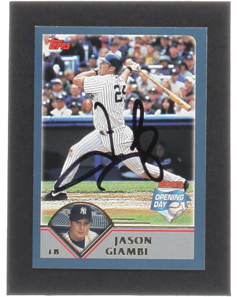 Jason Giambi Signed 2003 Topps Opening Day #45 (Beckett)
