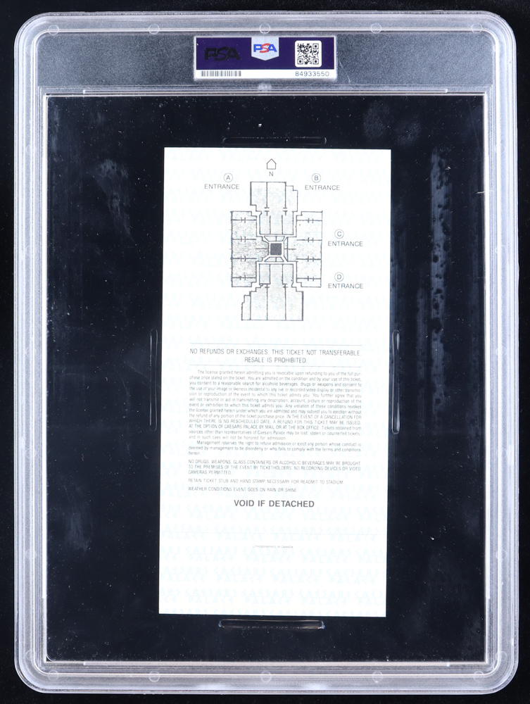 Mike Tyson Signed 1990 Caesars Palace Fight Ticket (PSA) at PristineAuction.com Mike Tyson Signed 1990 Caesars Palace Fight Ticket (PSA) at PristineAuction.com