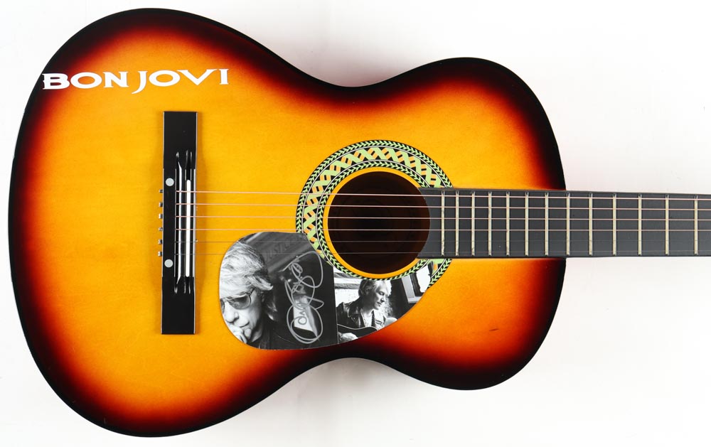 Jon Bon Jovi Signed 38" Acoustic Guitar (AutographCOA) at PristineAuction.com Jon Bon Jovi Signed 38" Acoustic Guitar (AutographCOA) at PristineAuction.com