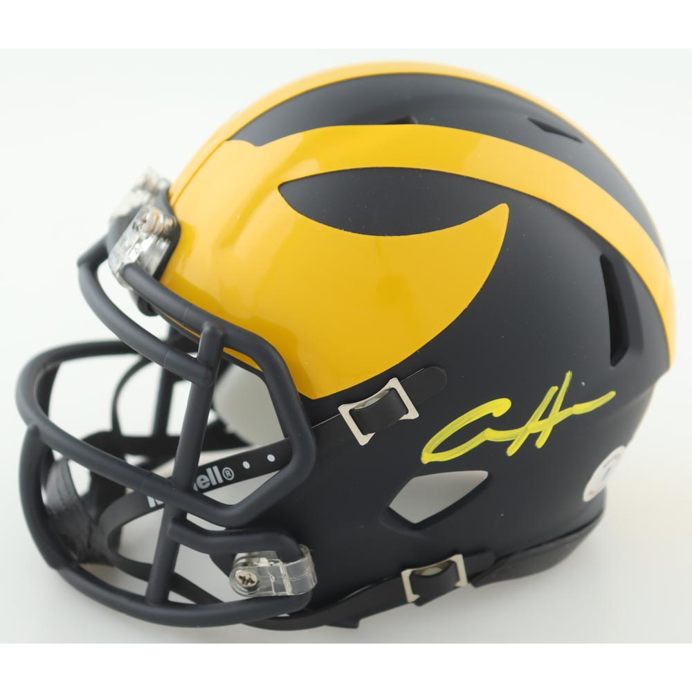 Aidan Hutchinson Signed Michigan Wolverines Speed Mini Helmet (Beckett