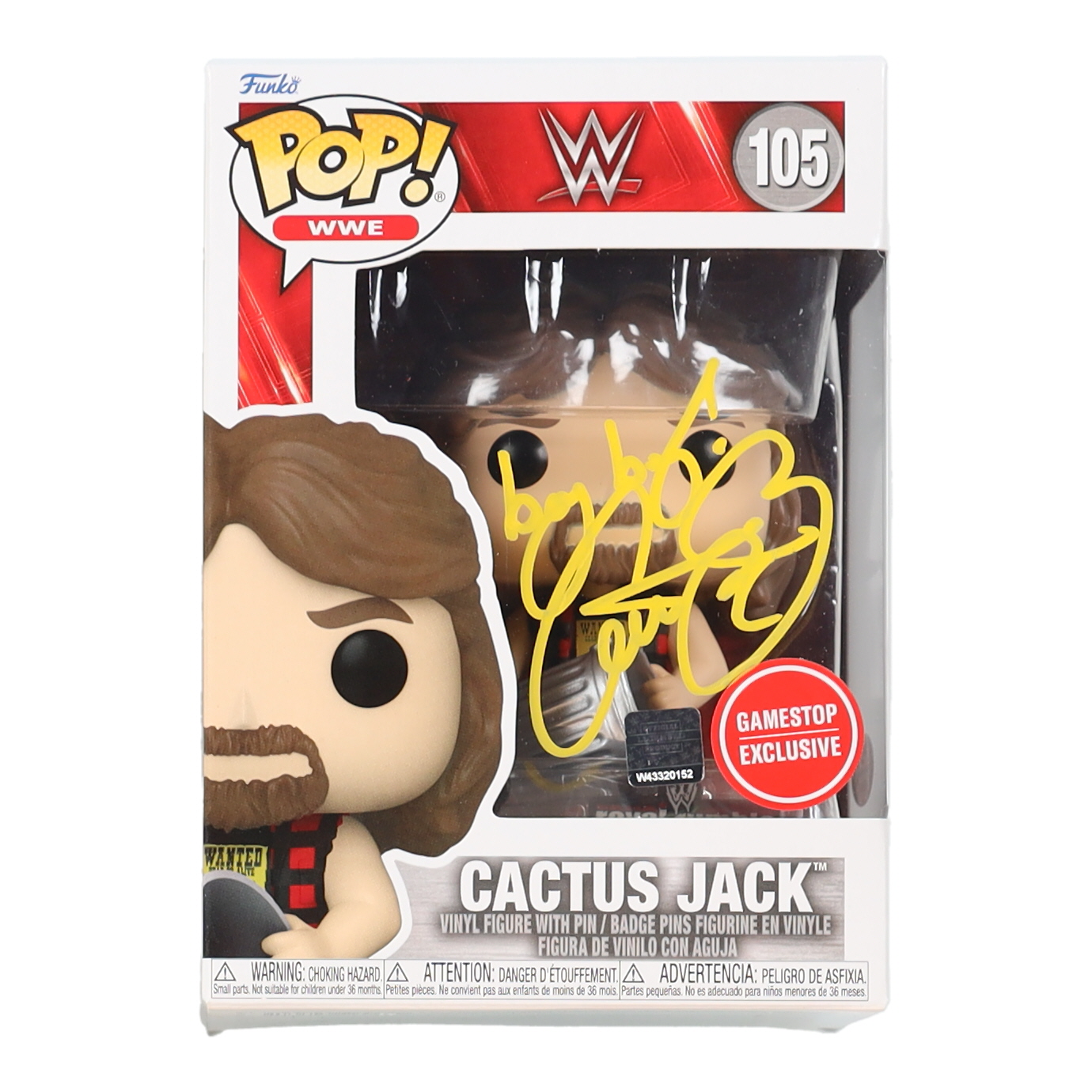Mick Foley Signed "WWE" #105 Cactus Jack Funko Pop! Vinyl Figure Inscribed "Bay Bay!" (PSA) at PristineAuction.com Mick Foley Signed "WWE" #105 Cactus Jack Funko Pop! Vinyl Figure Inscribed "Bay Bay!" (PSA) at PristineAuction.com