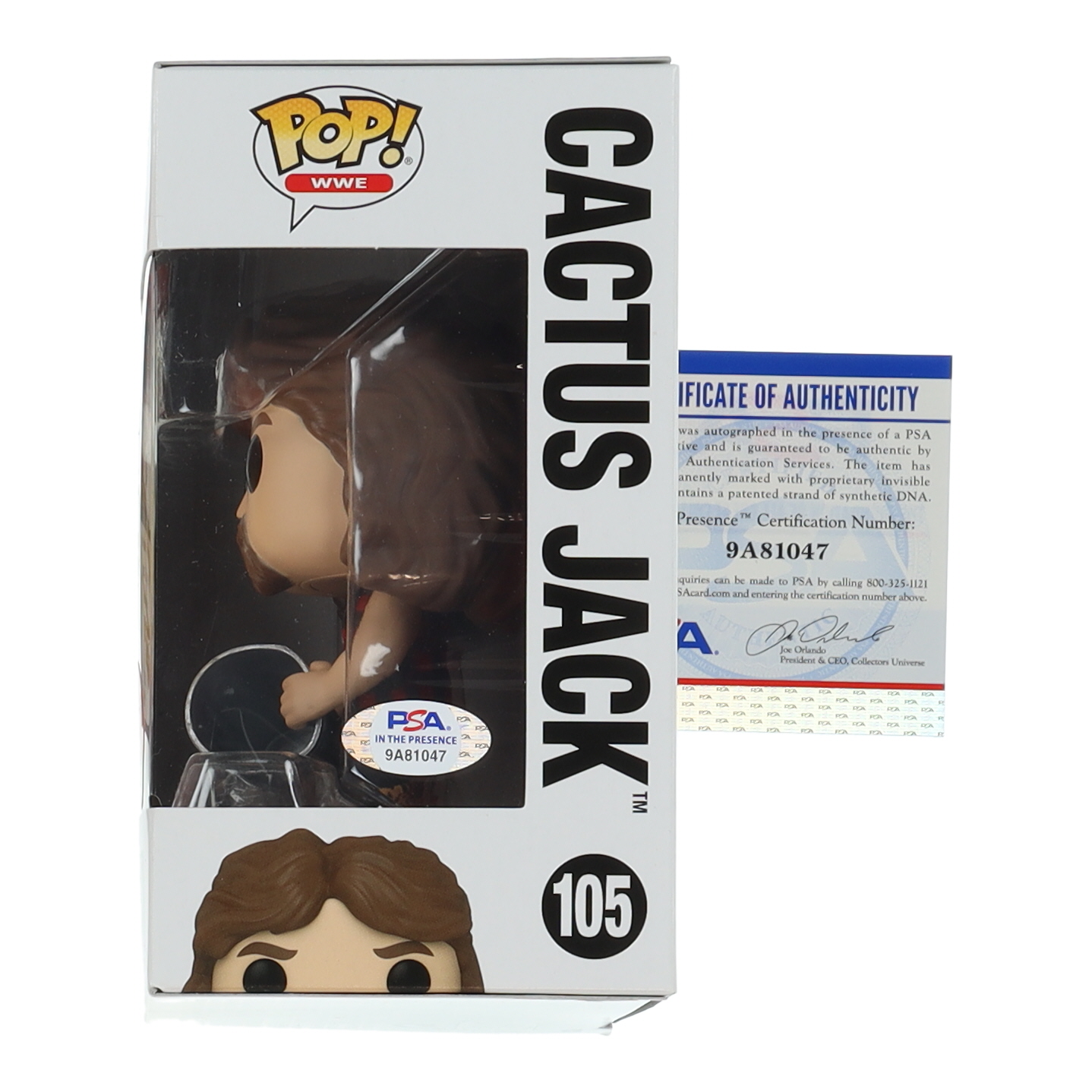 Mick Foley Signed "WWE" #105 Cactus Jack Funko Pop! Vinyl Figure Inscribed "Bay Bay!" (PSA) at PristineAuction.com Mick Foley Signed "WWE" #105 Cactus Jack Funko Pop! Vinyl Figure Inscribed "Bay Bay!" (PSA) at PristineAuction.com