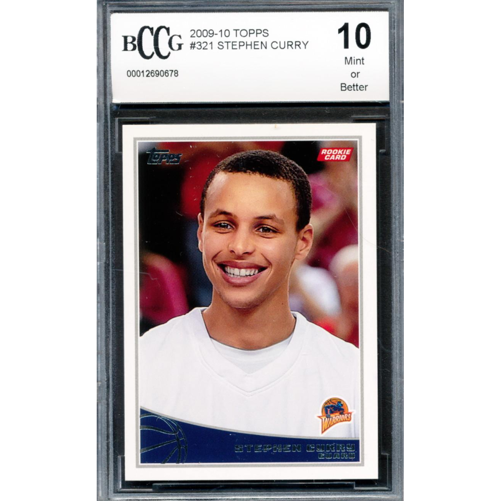 Bccg Label Back Stephen Curry 2009-10 Topps #321 RC (BCCG 10) | Pristine Auction
