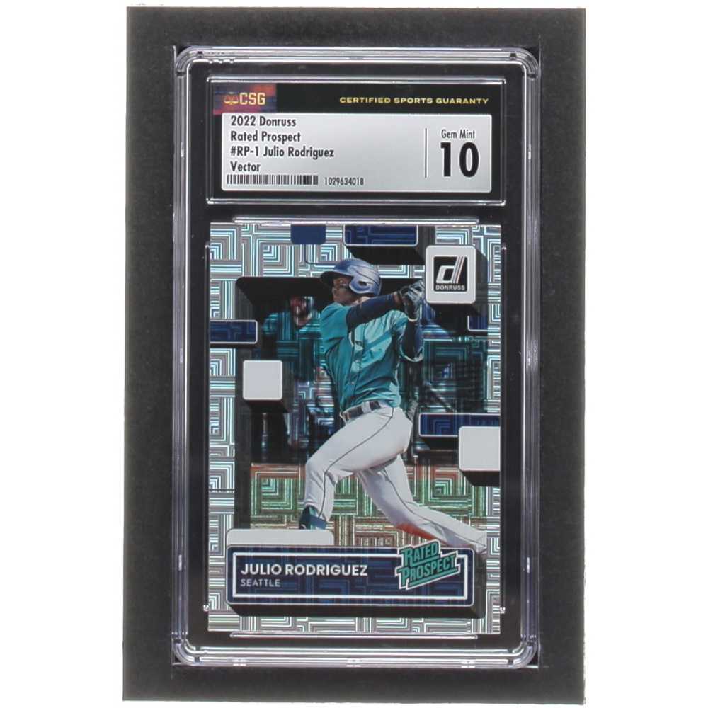 Julio Rodriguez 2022 Donruss Rated Prospects Vector #1 (CSG 10 ...
