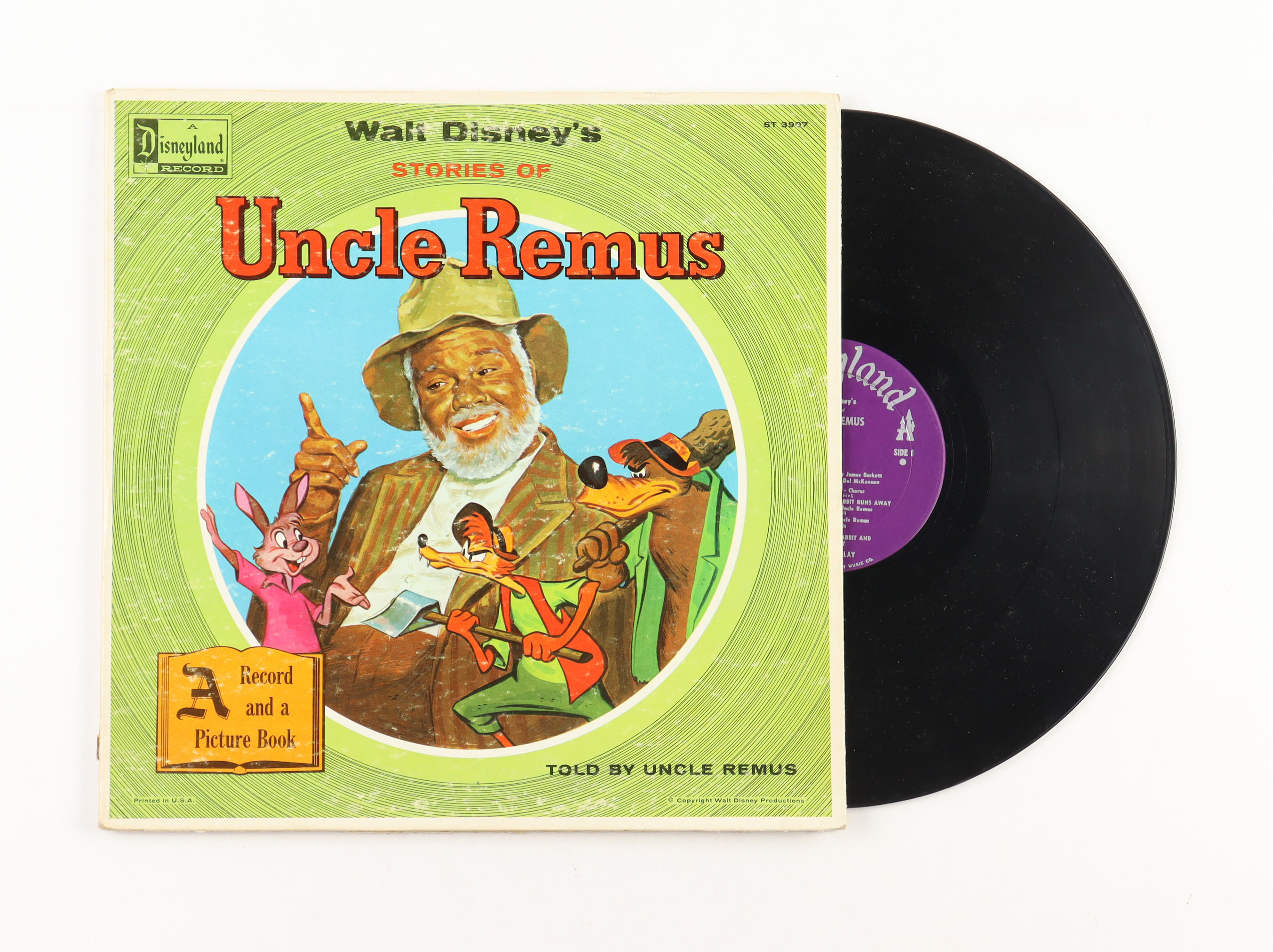 1957 Disney Vintage "Stories of Uncle Remus" LP Vinyl Record Album with Retired Characters at PristineAuction.com 1957 Disney Vintage "Stories of Uncle Remus" LP Vinyl Record Album with Retired Characters at PristineAuction.com