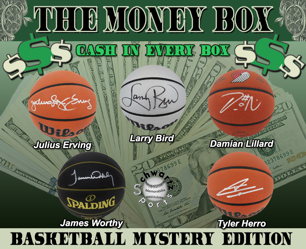 $$ THE MONEY BOX $$ Basketball Signed Mystery Box - Series 2 (Limited to 100) - Schwartz Sports at PristineAuction.com $$ THE MONEY BOX $$ Basketball Signed Mystery Box - Series 2 (Limited to 100) - Schwartz Sports at PristineAuction.com