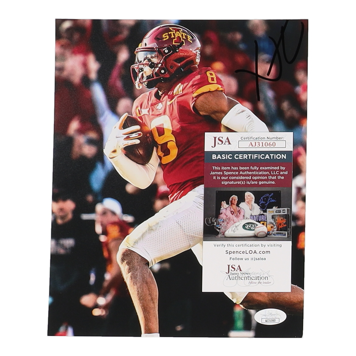Xavier Hutchinson Signed Iowa State Cyclones 8x10 Photo (JSA) at PristineAuction.com Xavier Hutchinson Signed Iowa State Cyclones 8x10 Photo (JSA) at PristineAuction.com