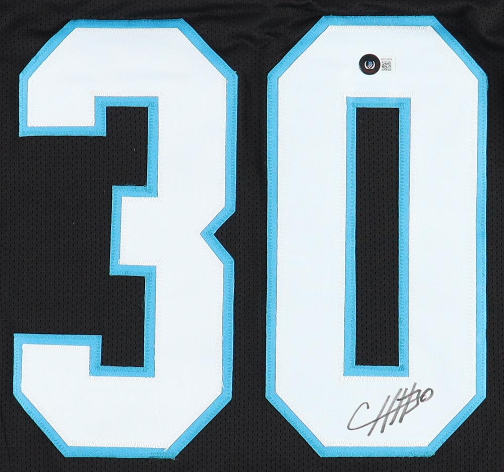 Chuba Hubbard Signed Jersey (Beckett) at PristineAuction.com Chuba Hubbard Signed Jersey (Beckett) at PristineAuction.com