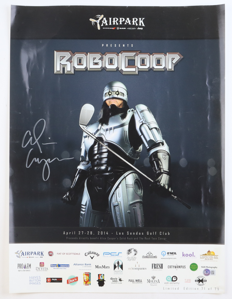 Alice Cooper Signed "Robocop" 18x24 Poster (Beckett) at PristineAuction.com Alice Cooper Signed "Robocop" 18x24 Poster (Beckett) at PristineAuction.com