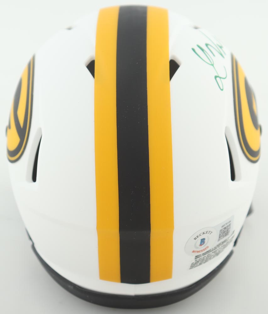 Lukas Van Ness Signed Packers Lunar Eclipse Alternate Speed Mini Helmet (Beckett) at PristineAuction.com Lukas Van Ness Signed Packers Lunar Eclipse Alternate Speed Mini Helmet (Beckett) at PristineAuction.com