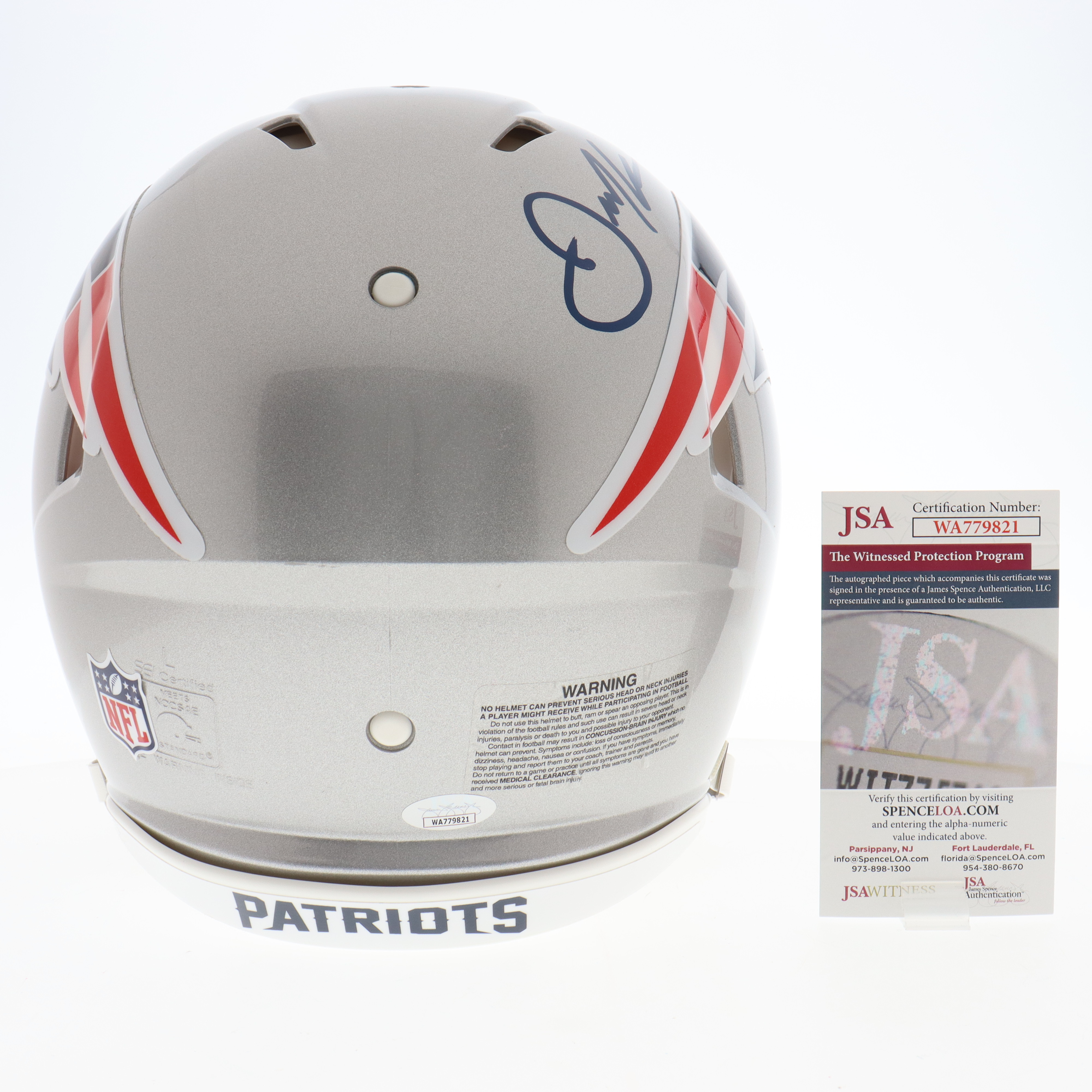 Julian Edelman Signed Patriots Full-Size Authentic On-Field Speed Helmet Inscribed "SB LIII MVP" (JSA) at PristineAuction.com Julian Edelman Signed Patriots Full-Size Authentic On-Field Speed Helmet Inscribed "SB LIII MVP" (JSA) at PristineAuction.com