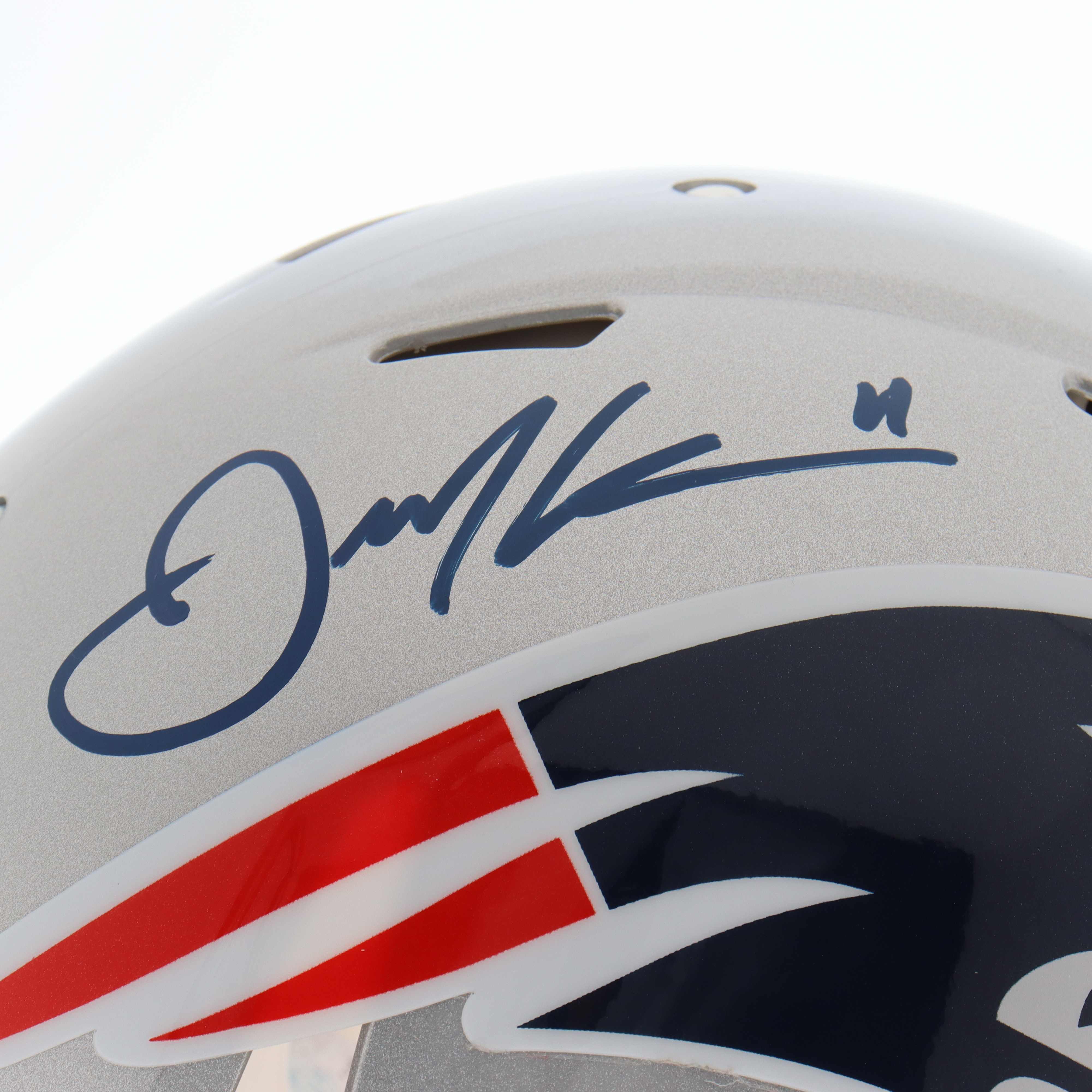 Julian Edelman Signed Patriots Full-Size Authentic On-Field Speed Helmet Inscribed "SB LIII MVP" (JSA) at PristineAuction.com Julian Edelman Signed Patriots Full-Size Authentic On-Field Speed Helmet Inscribed "SB LIII MVP" (JSA) at PristineAuction.com