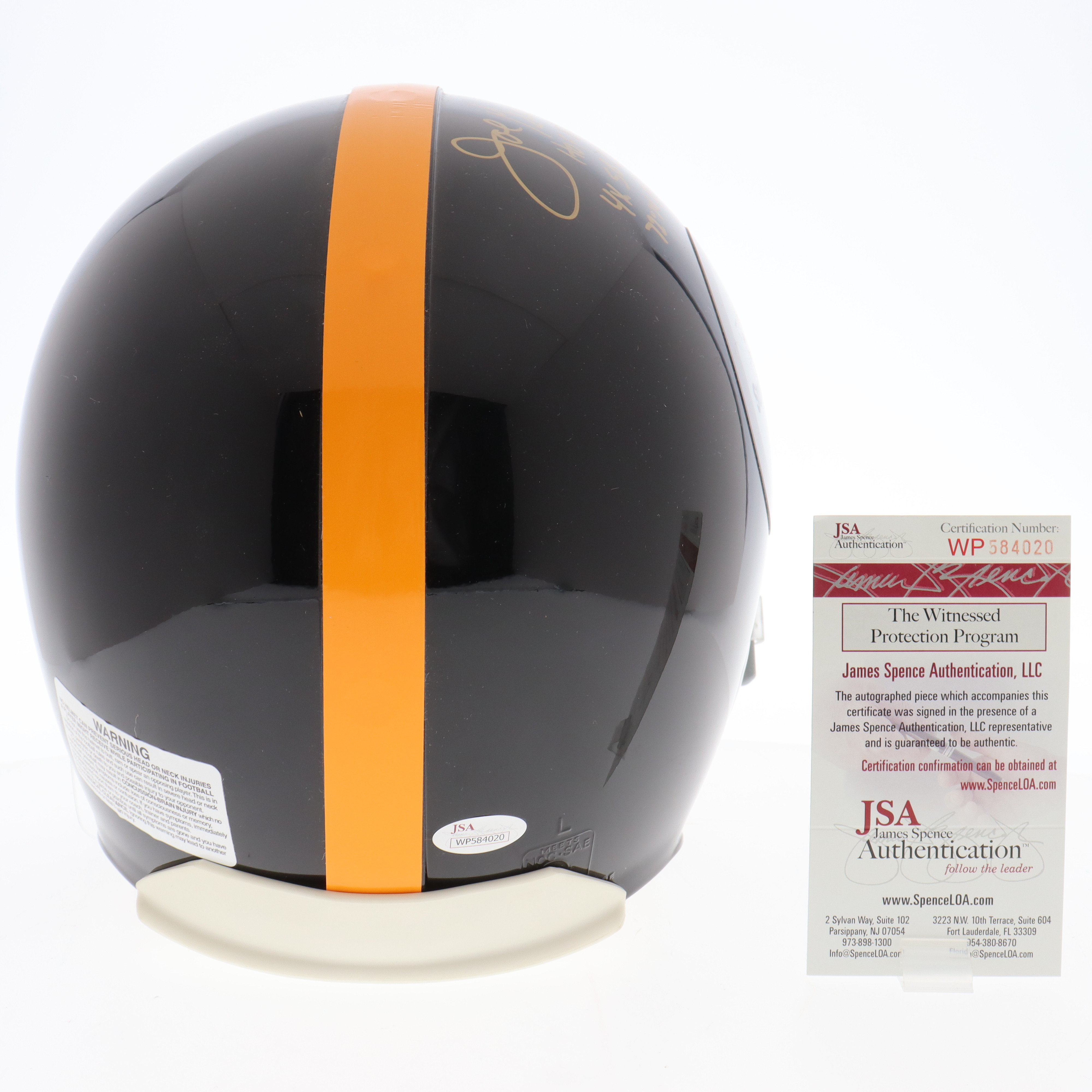 Joe Greene Signed Steelers Full-Size Authentic On-Field Helmet Inscribed "HOF 87", "4x SB Champs" & "72-74 DPOY" (JSA) at PristineAuction.com Joe Greene Signed Steelers Full-Size Authentic On-Field Helmet Inscribed "HOF 87", "4x SB Champs" & "72-74 DPOY" (JSA) at PristineAuction.com