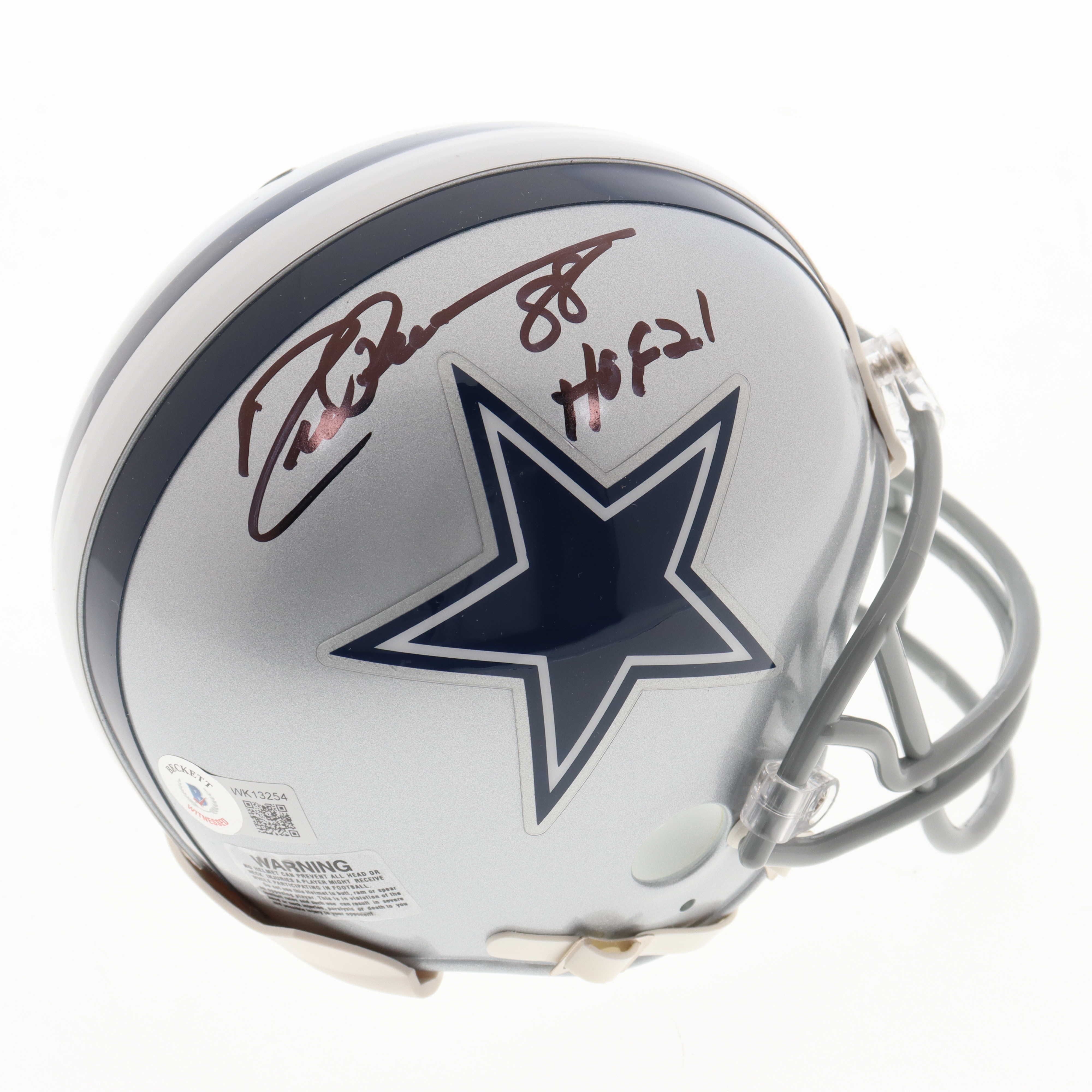 Drew Pearson Signed Cowboys Mini Helmet Inscribed "HOF 21" (Beckett) at PristineAuction.com Drew Pearson Signed Cowboys Mini Helmet Inscribed "HOF 21" (Beckett) at PristineAuction.com