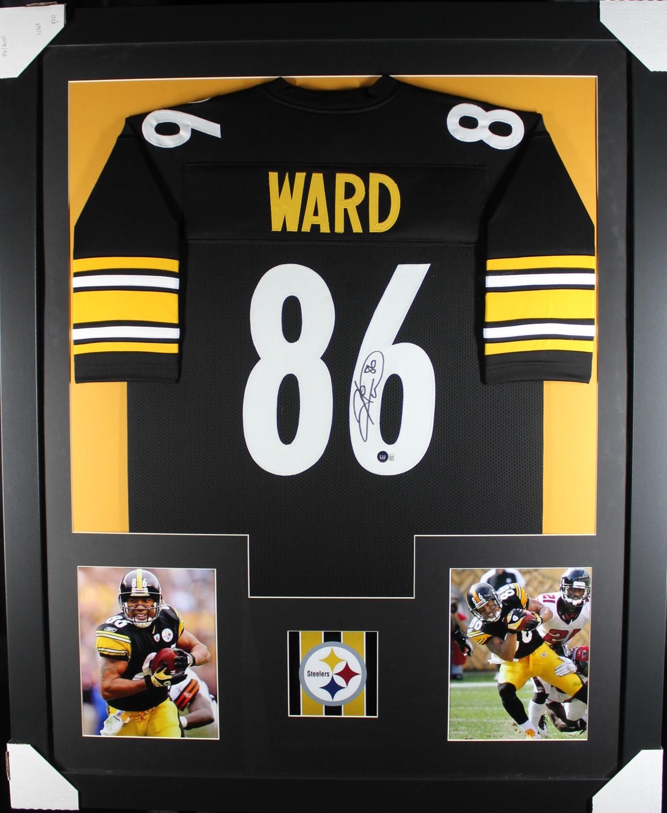 Hines Ward Signed 35x43 Custom Framed Jersey Display (Beckett) at PristineAuction.com Hines Ward Signed 35x43 Custom Framed Jersey Display (Beckett) at PristineAuction.com