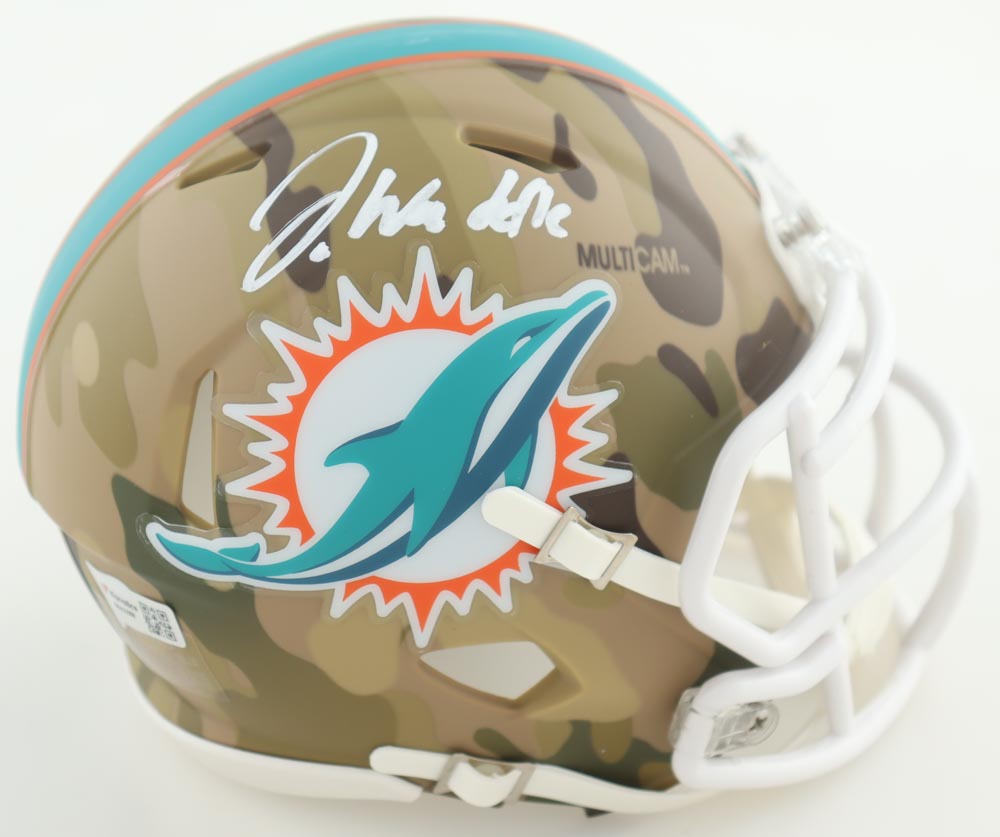 Jaylen Waddle Signed Dolphins Camo Alternate Speed Mini Helmet (Fanatics) at PristineAuction.com Jaylen Waddle Signed Dolphins Camo Alternate Speed Mini Helmet (Fanatics) at PristineAuction.com