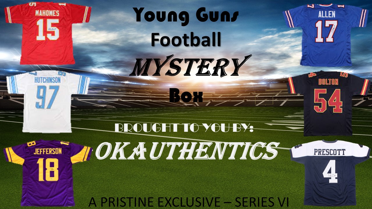 OKAUTHENTICS Young Guns Football Jersey Mystery Box - Series VI at PristineAuction.com OKAUTHENTICS Young Guns Football Jersey Mystery Box - Series VI at PristineAuction.com