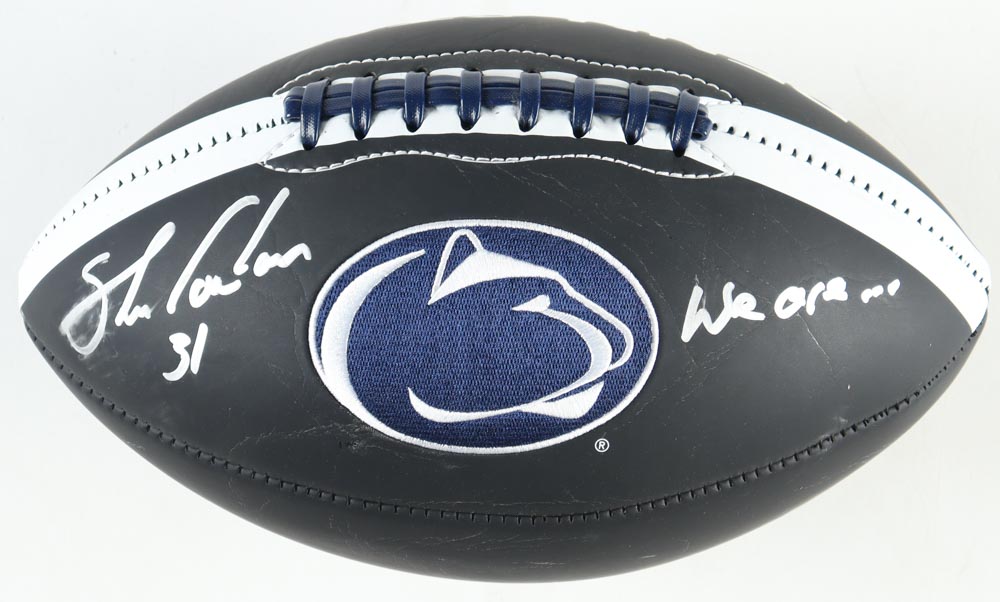 Shane Conlan Signed Penn State Nittany Lions Logo Football Inscribed "We Are.." (JSA) at PristineAuction.com Shane Conlan Signed Penn State Nittany Lions Logo Football Inscribed "We Are.." (JSA) at PristineAuction.com