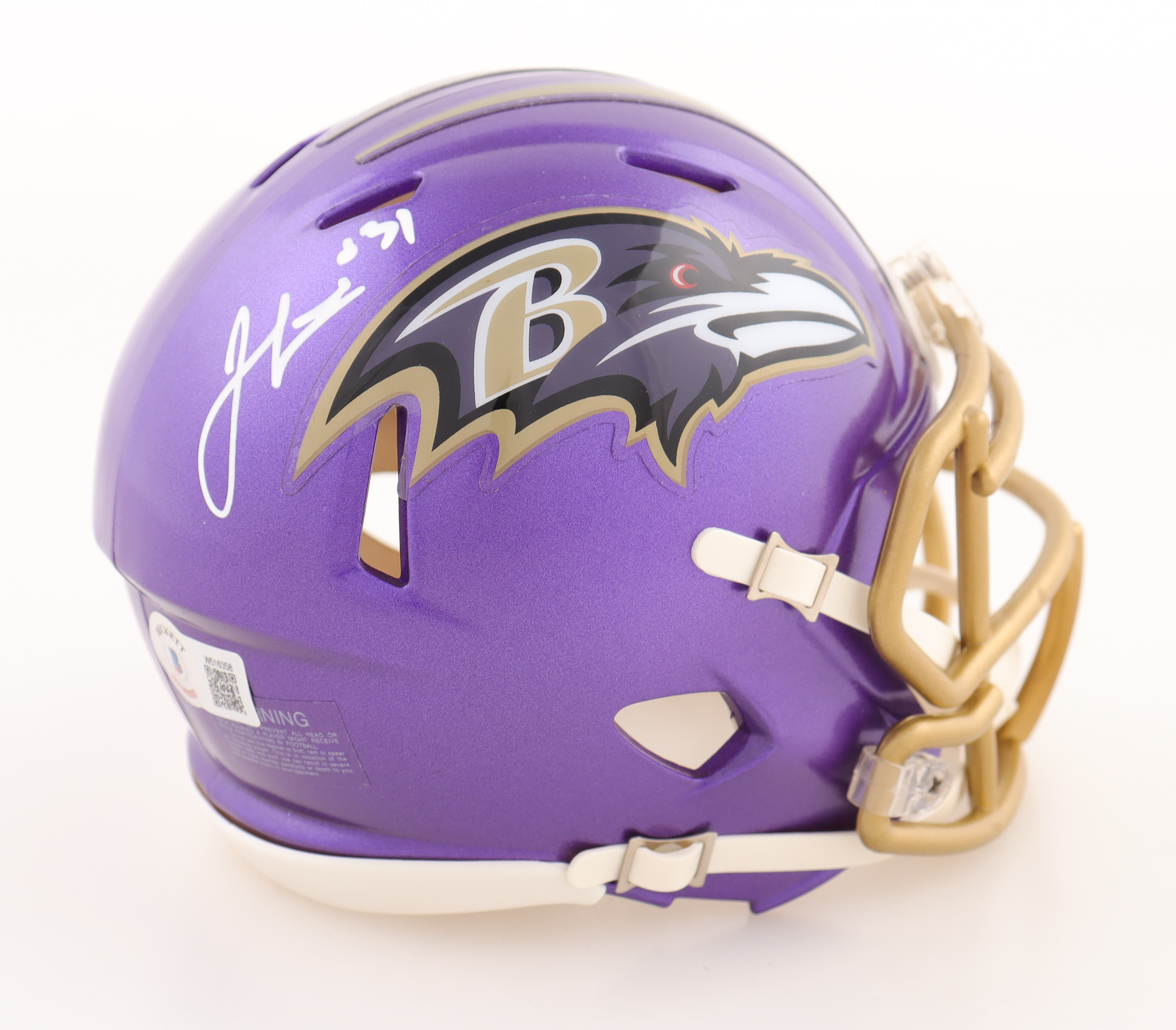 Jamal Lewis Signed Ravens Flash Alternate Speed Mini Helmet (Beckett) at PristineAuction.com Jamal Lewis Signed Ravens Flash Alternate Speed Mini Helmet (Beckett) at PristineAuction.com