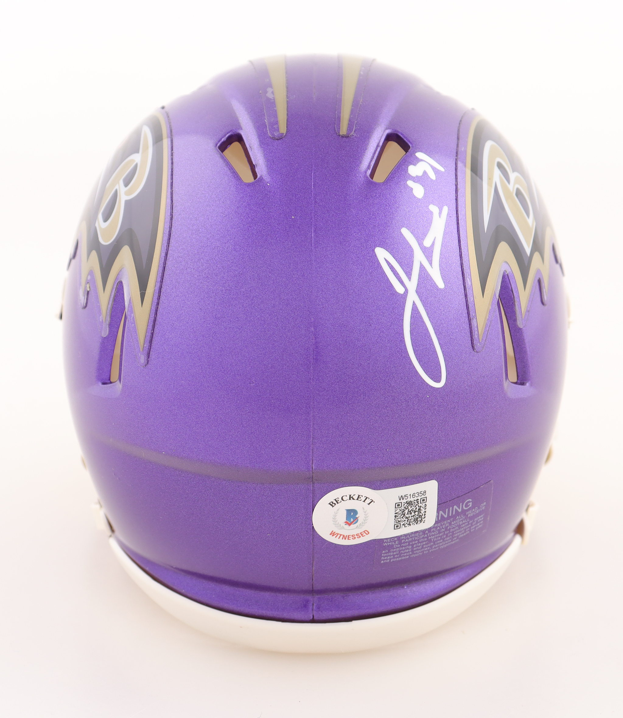 Jamal Lewis Signed Ravens Flash Alternate Speed Mini Helmet (Beckett) at PristineAuction.com Jamal Lewis Signed Ravens Flash Alternate Speed Mini Helmet (Beckett) at PristineAuction.com