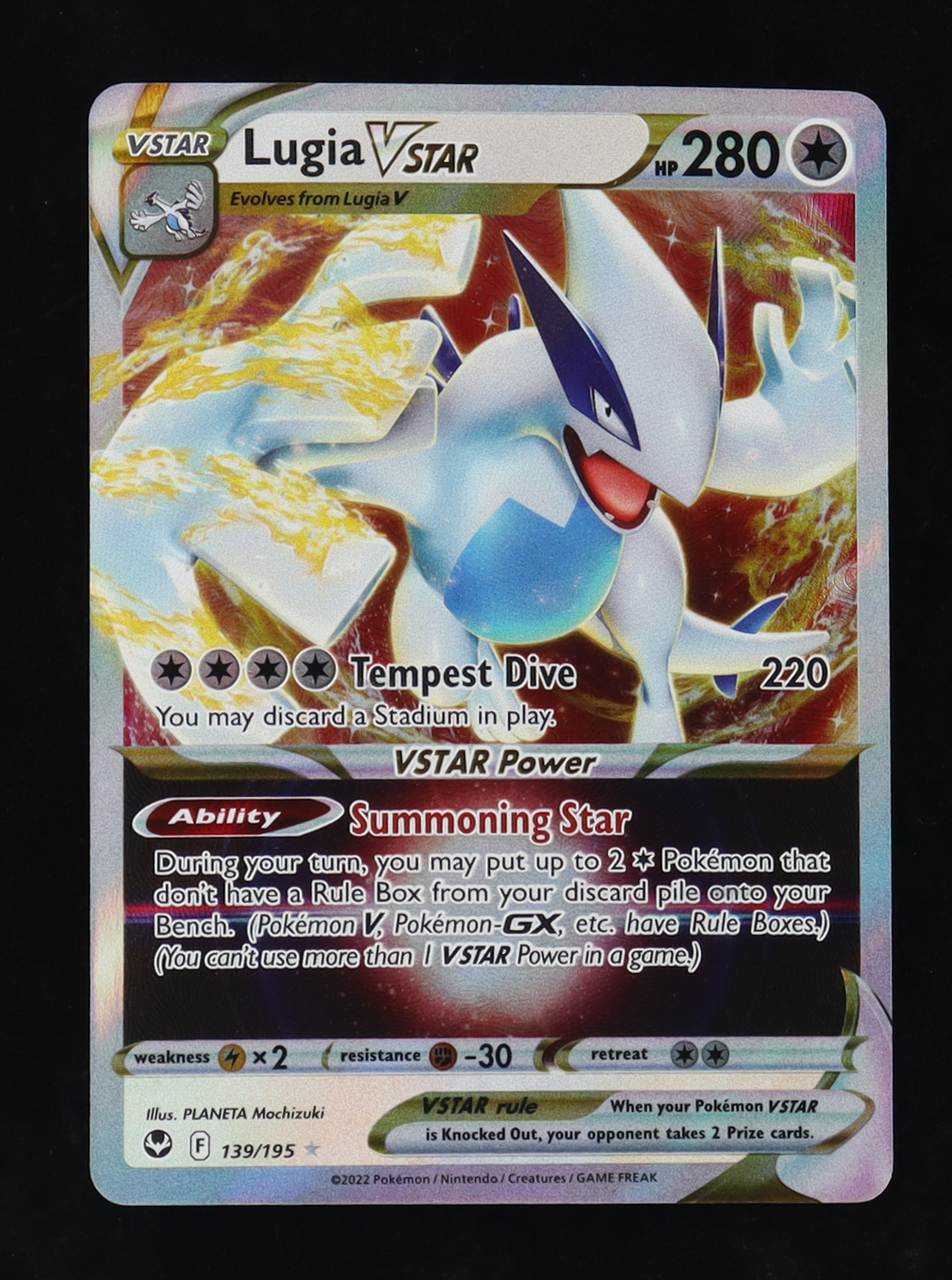 Lugia VSTAR Pokemon 2016 Silver Tempest #139 Full Art Holo at PristineAuction.com Lugia VSTAR Pokemon 2016 Silver Tempest #139 Full Art Holo at PristineAuction.com