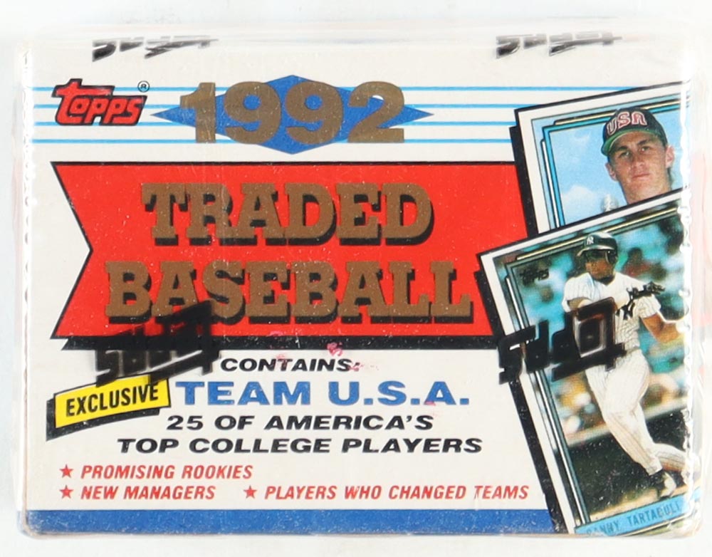 1992 Topps Traded Baseball Complete Set of (132) Cards with Nomar Garciaparra #39T USA RC, Jason Varitek #123T USA RC, Sammy Sosa #109T Cubs, Jason Giambi #40T USA at PristineAuction.com 1992 Topps Traded Baseball Complete Set of (132) Cards with Nomar Garciaparra #39T USA RC, Jason Varitek #123T USA RC, Sammy Sosa #109T Cubs, Jason Giambi #40T USA at PristineAuction.com