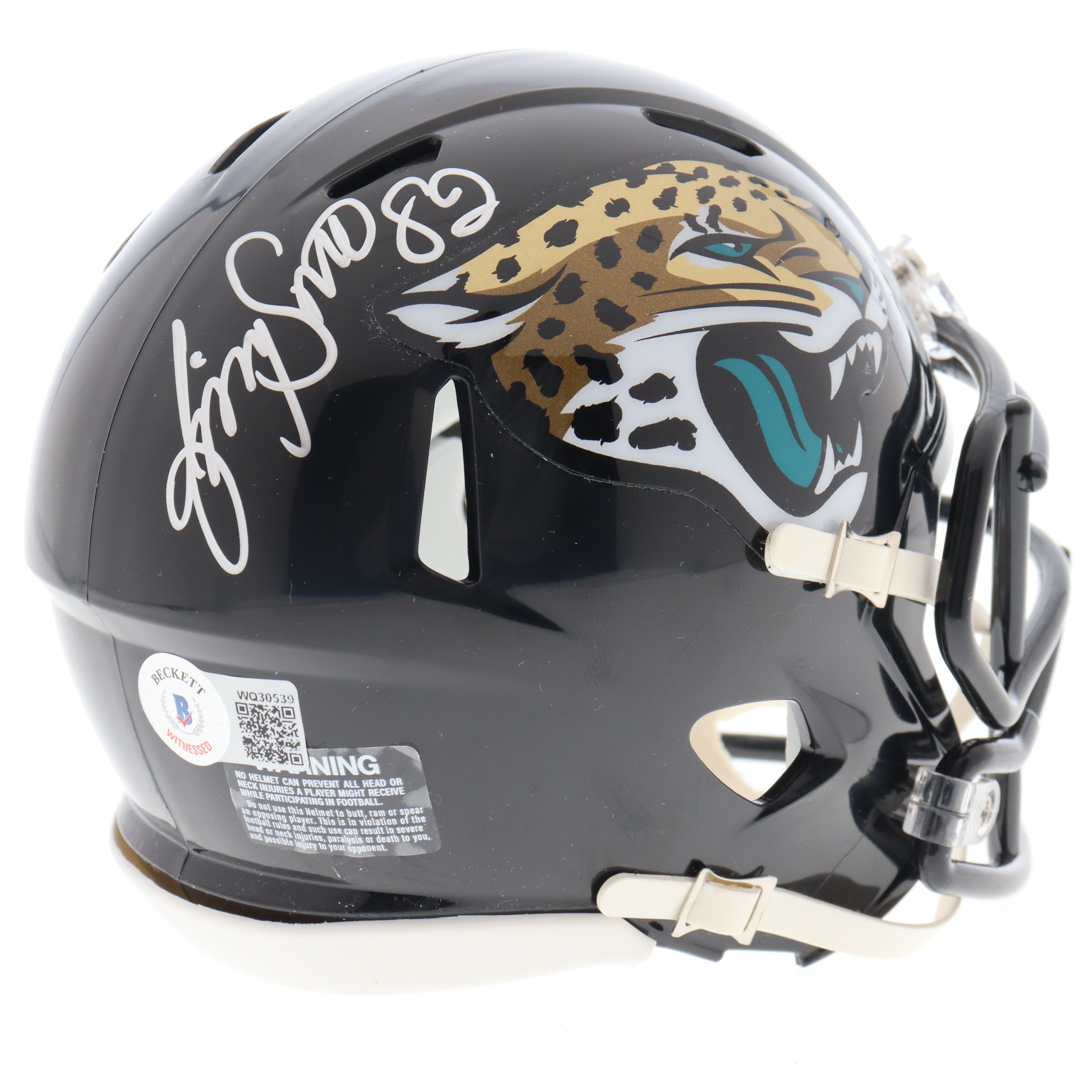 Jimmy Smith Signed Jaguars Speed Mini Helmet (Beckett) at PristineAuction.com Jimmy Smith Signed Jaguars Speed Mini Helmet (Beckett) at PristineAuction.com