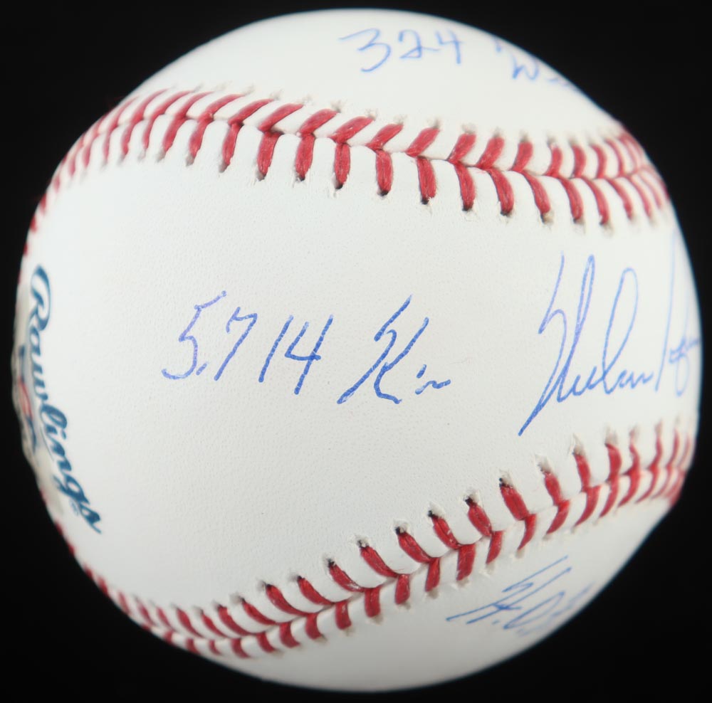 Nolan Ryan Signed OML Baseball with Display Case with Multiple Inscriptions (PSA - Graded 9.5) at PristineAuction.com Nolan Ryan Signed OML Baseball with Display Case with Multiple Inscriptions (PSA - Graded 9.5) at PristineAuction.com